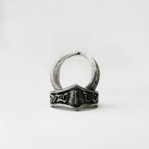 Asgard Isa Letter I Rune Ring - Adjustable-Asgard-Dark Fashion Clothing