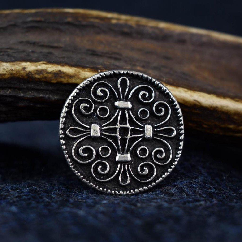 Asgard Jorvik Scroll Work Brooch-Asgard-Dark Fashion Clothing