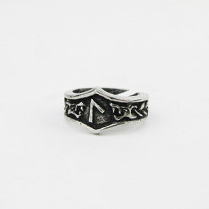 Asgard Laguz Letter L Rune Ring - Adjustable-Asgard-Dark Fashion Clothing