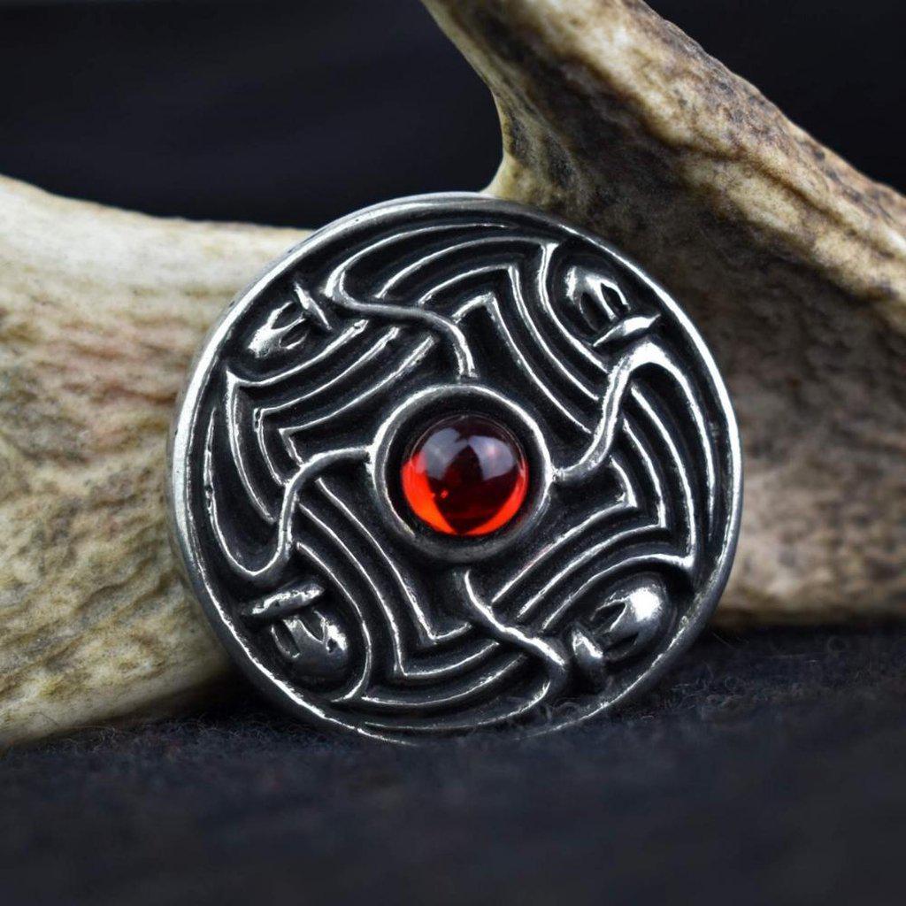 Asgard Lofotr Disc Brooch – Various Colours-Asgard-Dark Fashion Clothing