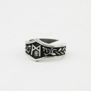Asgard Mannaz Letter M Rune Ring - Adjustable-Asgard-Dark Fashion Clothing