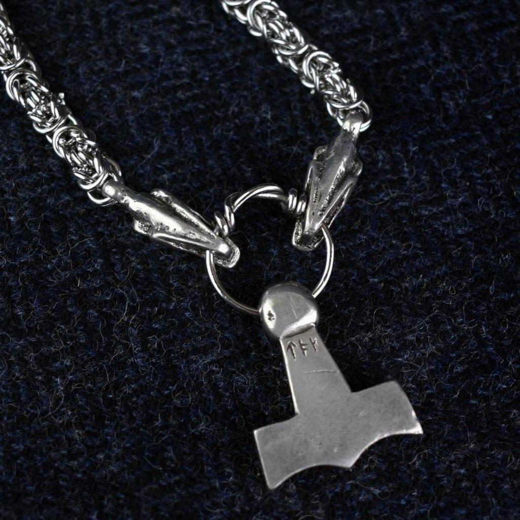 Asgard Mjolnir Pendant on Dragon Chain-Asgard-Dark Fashion Clothing