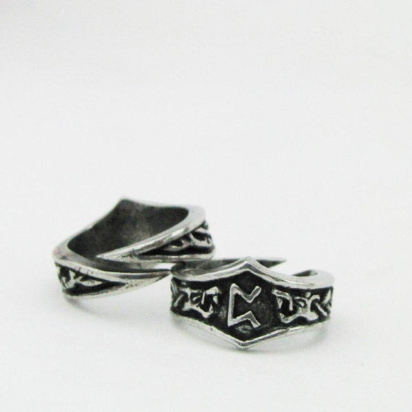 Peorth Letter P Rune Ring - Adjustable - Dark Fashion Clothing