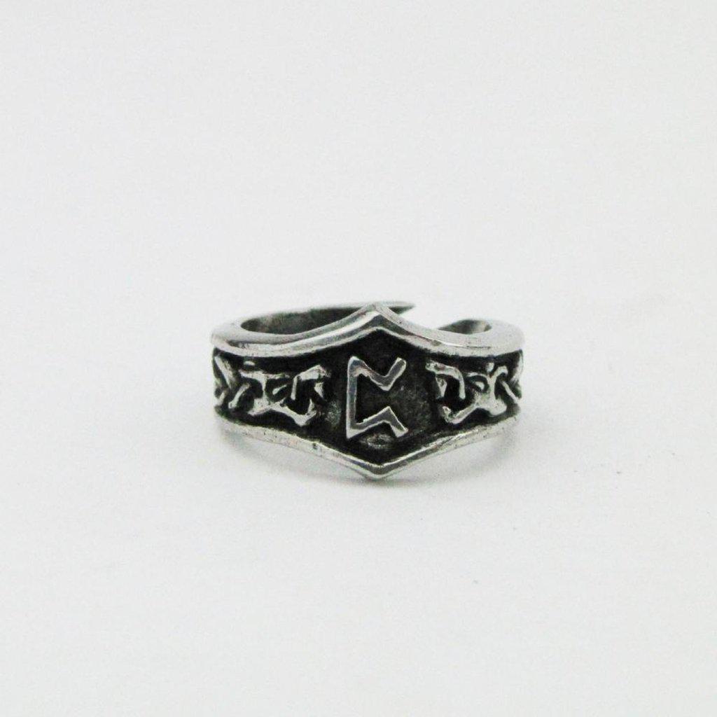 Asgard Peorth Letter P Rune Ring - Adjustable-Asgard-Dark Fashion Clothing