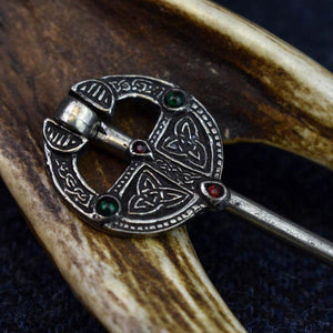 Asgard Pewter Ballinderry Ring Brooch-Asgard-Dark Fashion Clothing