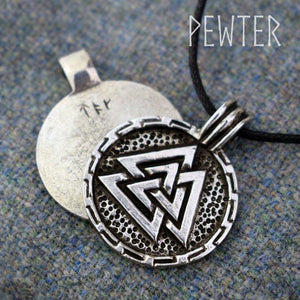 Asgard Round Valknut Pendant-Asgard-Dark Fashion Clothing