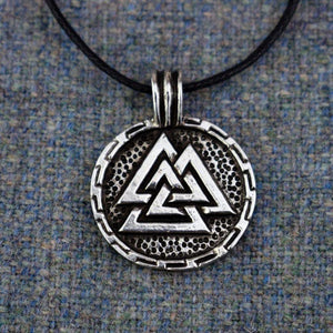 Asgard Round Valknut Pendant-Asgard-Dark Fashion Clothing