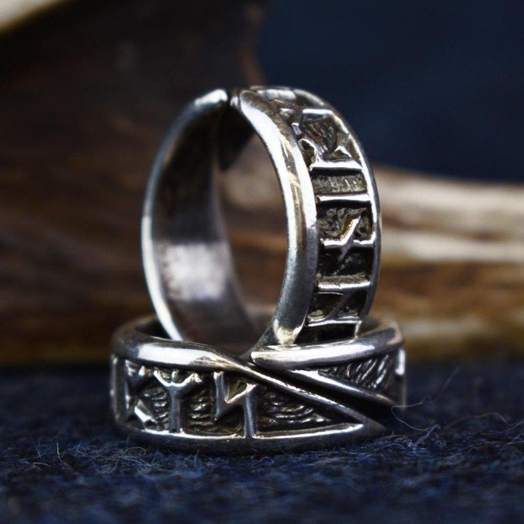 Asgard Rune Ring – Pewter or Sterling Silver-Asgard-Dark Fashion Clothing