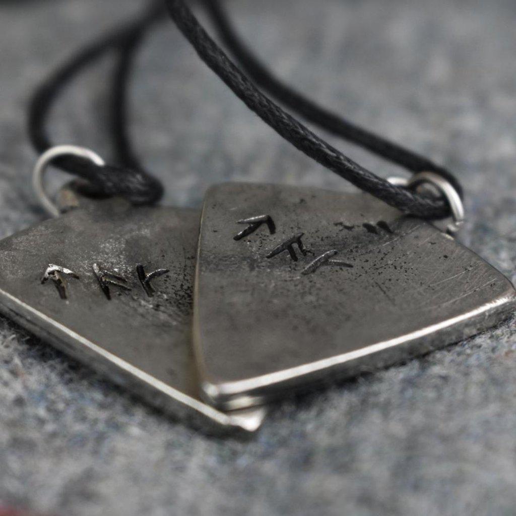 Asgard St Ninian's Knot Pendant – Blue, Green or Red Stone-Asgard-Dark Fashion Clothing