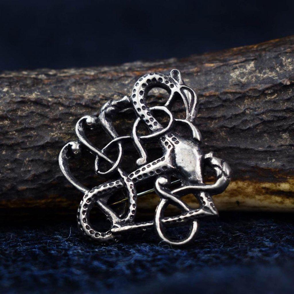Asgard Urnes Style Brooch-Asgard-Dark Fashion Clothing