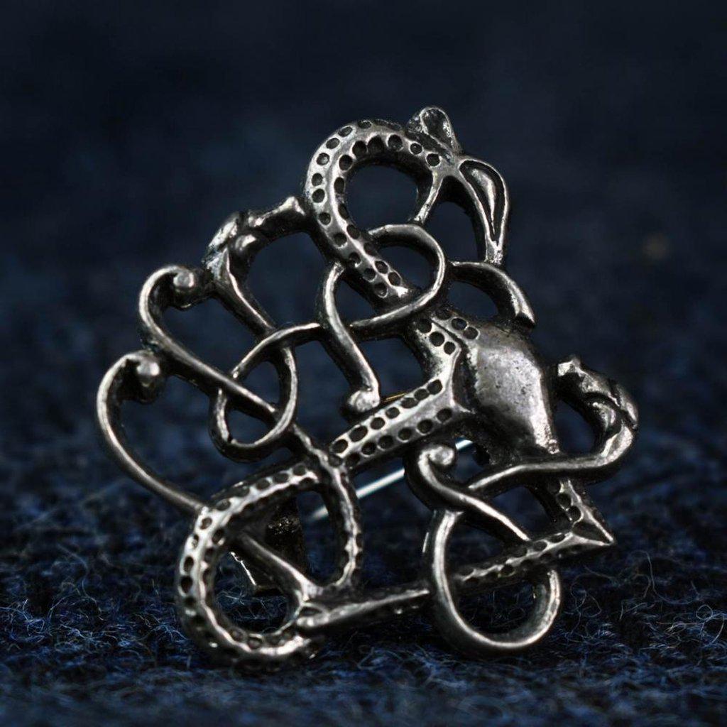 Asgard Urnes Style Brooch-Asgard-Dark Fashion Clothing