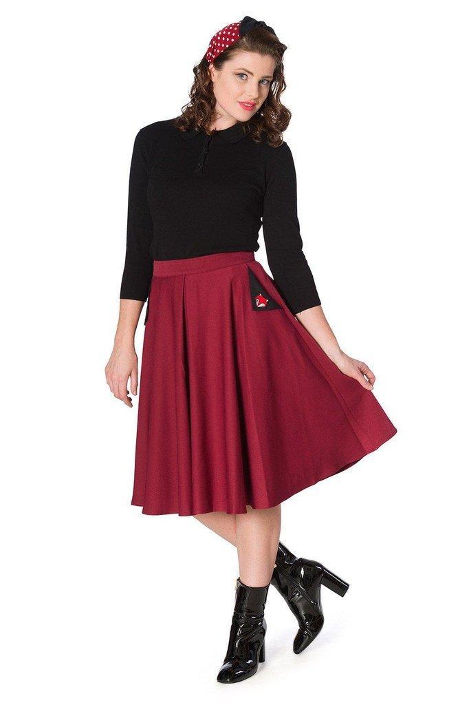 Audry Button Knit Top-Banned-Dark Fashion Clothing