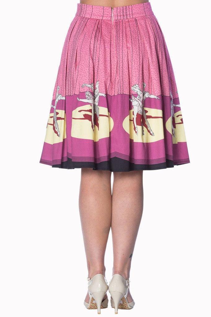 Ballerina Border 50s Skirt-Banned-Dark Fashion Clothing