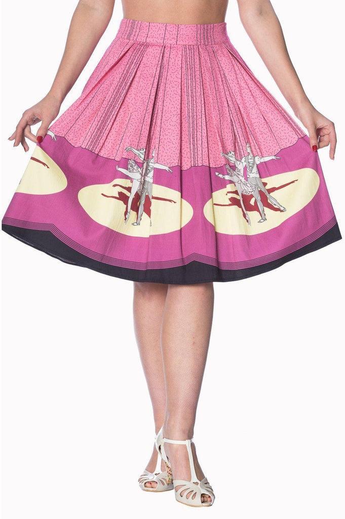 Ballerina Border 50s Skirt-Banned-Dark Fashion Clothing