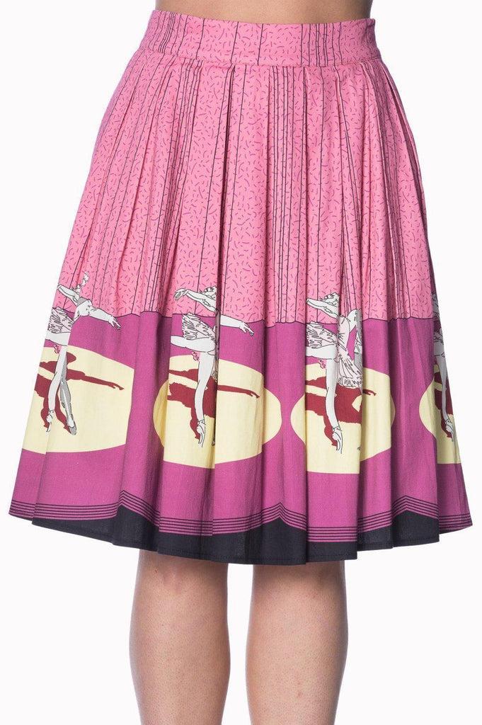 Ballerina Border 50s Skirt-Banned-Dark Fashion Clothing