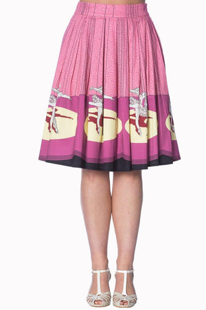 Ballerina Border 50s Skirt-Banned-Dark Fashion Clothing
