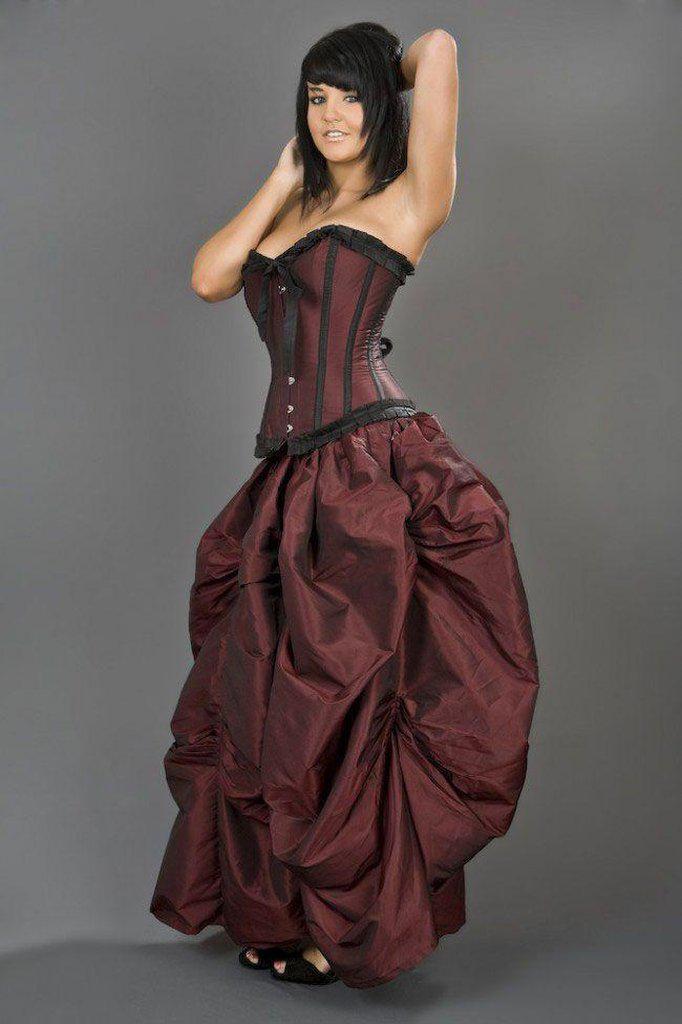 Ballgown Victorian Maxi Skirt In Taffeta-Burleska-Dark Fashion Clothing