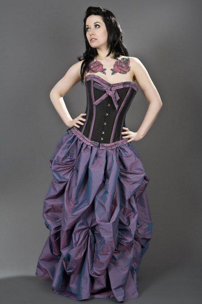 Ballgown Victorian Maxi Skirt In Taffeta-Burleska-Dark Fashion Clothing