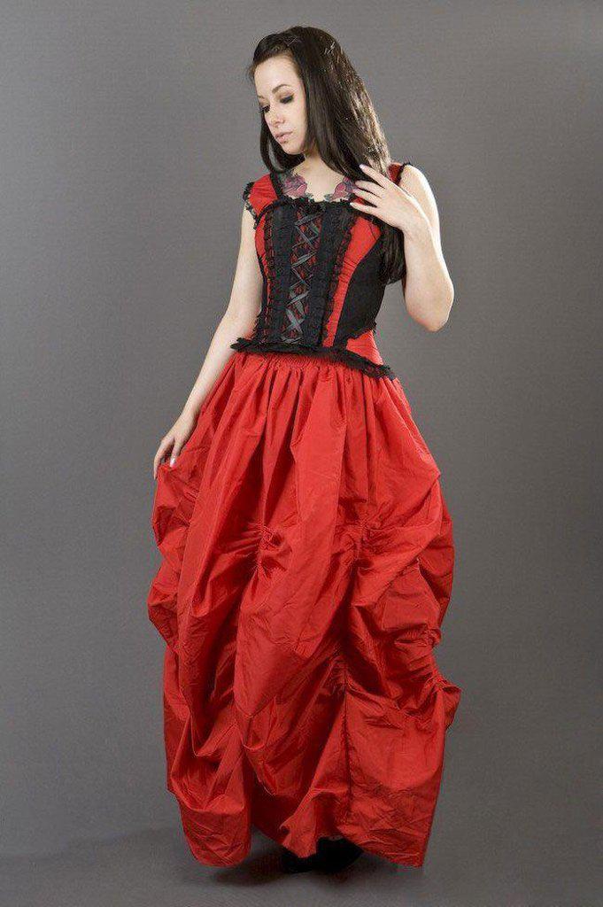 Ballgown Victorian Maxi Skirt In Taffeta-Burleska-Dark Fashion Clothing