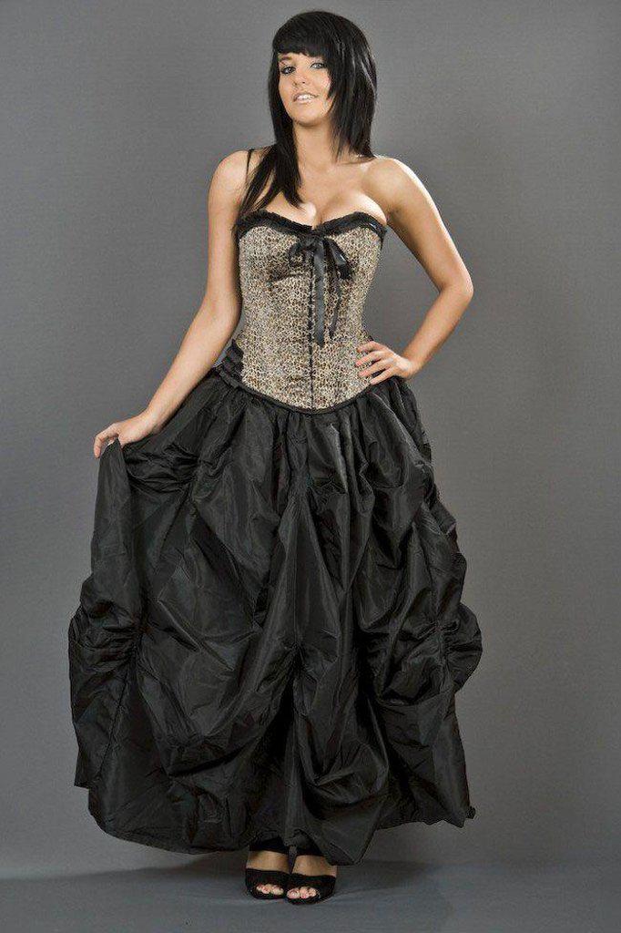 Ballgown Victorian Maxi Skirt In Taffeta-Burleska-Dark Fashion Clothing