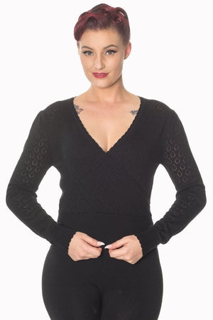 Basic Instinct Long Sleeve Top-Banned-Dark Fashion Clothing