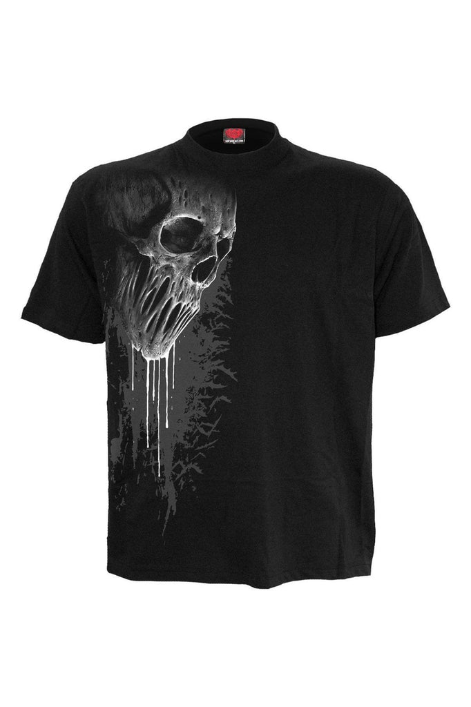Spiral Men's Bleeding Souls Graphic T-Shirt - Black Cotton Tee With Skull & Gothic Art