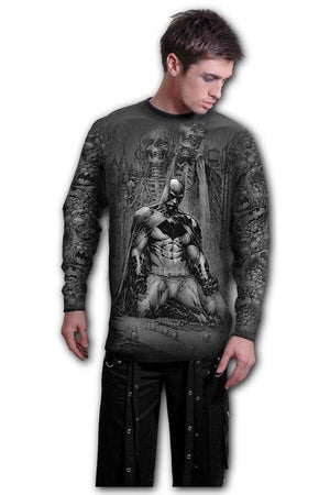 Batman - Vengeance Wrap's - Allover Longsleeve T-Shirt Black-Spiral-Dark Fashion Clothing