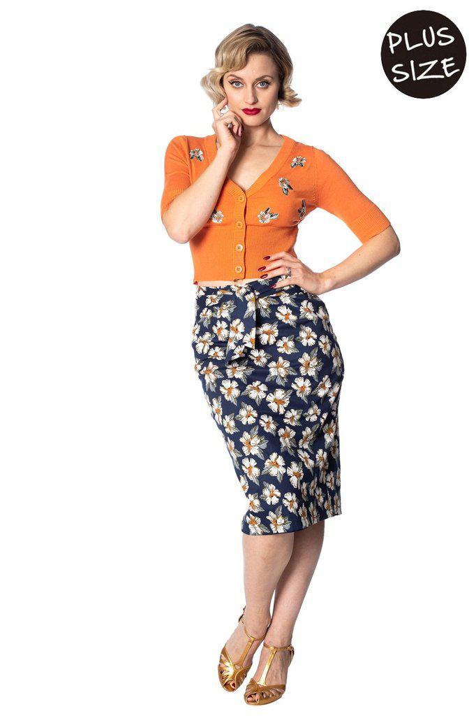 Beach Babe Pencil Skirt-Banned-Dark Fashion Clothing