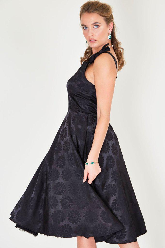 Begonia Floral Skater Dress-Voodoo Vixen-Dark Fashion Clothing