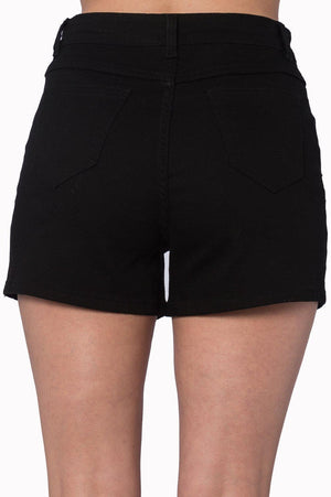 Bell Tower Bat Shorts-Banned-Dark Fashion Clothing