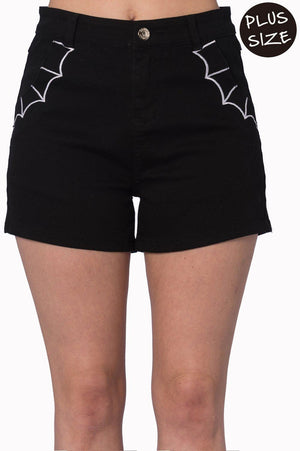 Bell Tower Bat Shorts-Banned-Dark Fashion Clothing