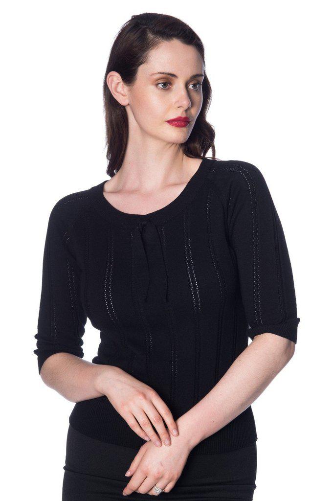Belle Bow Piontelle Top-Banned-Dark Fashion Clothing