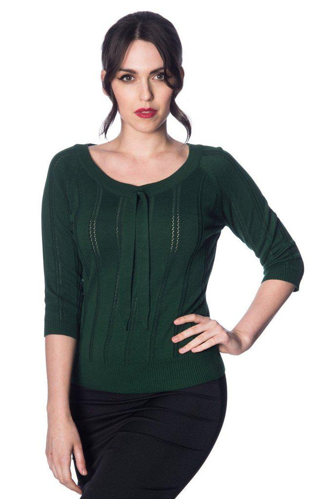 Belle Bow Piontelle Top-Banned-Dark Fashion Clothing