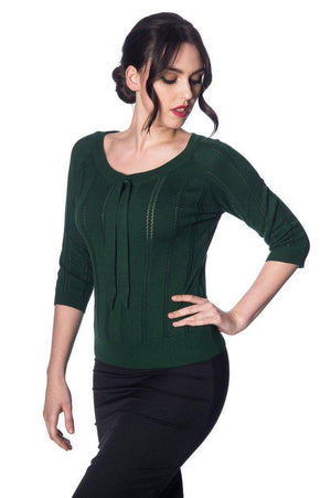 Belle Bow Piontelle Top-Banned-Dark Fashion Clothing
