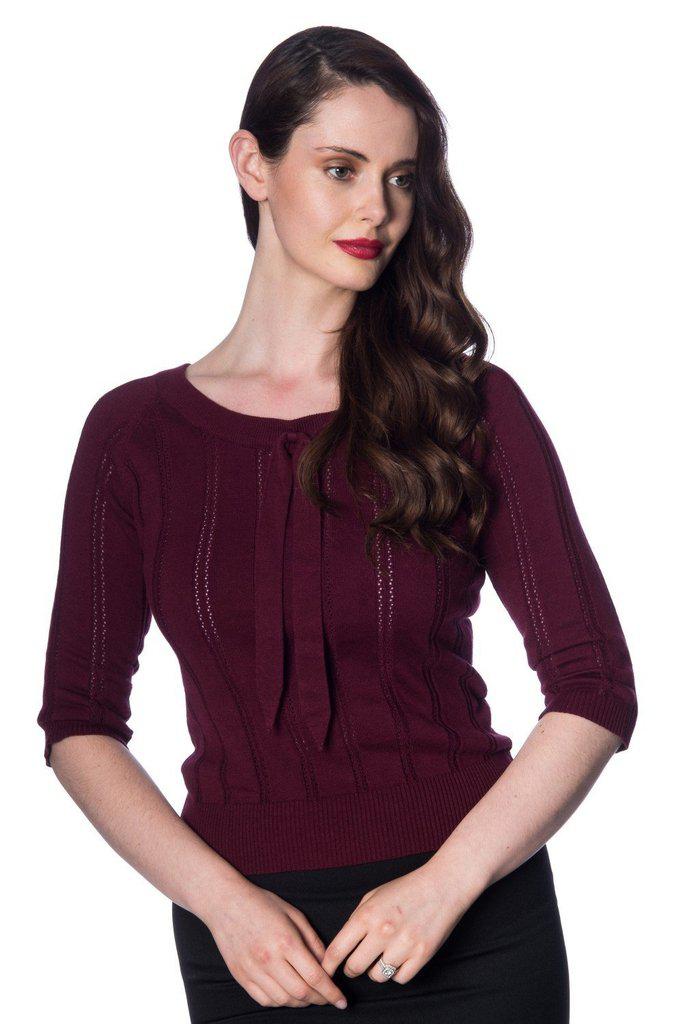 Belle Bow Piontelle Top-Banned-Dark Fashion Clothing