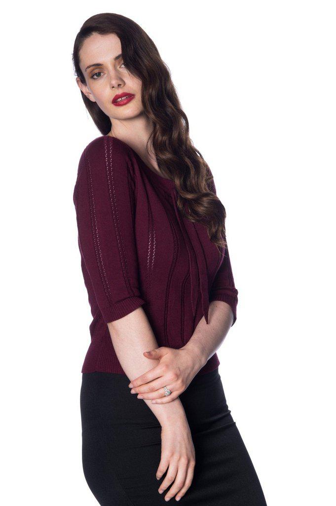 Belle Bow Piontelle Top-Banned-Dark Fashion Clothing