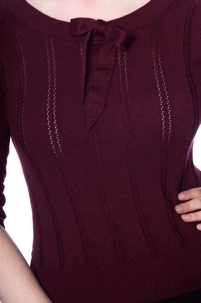 Belle Bow Piontelle Top-Banned-Dark Fashion Clothing