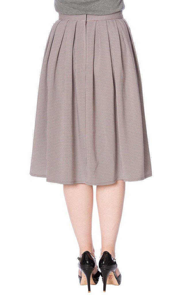 Betty Check Pleat Skirt-Banned-Dark Fashion Clothing
