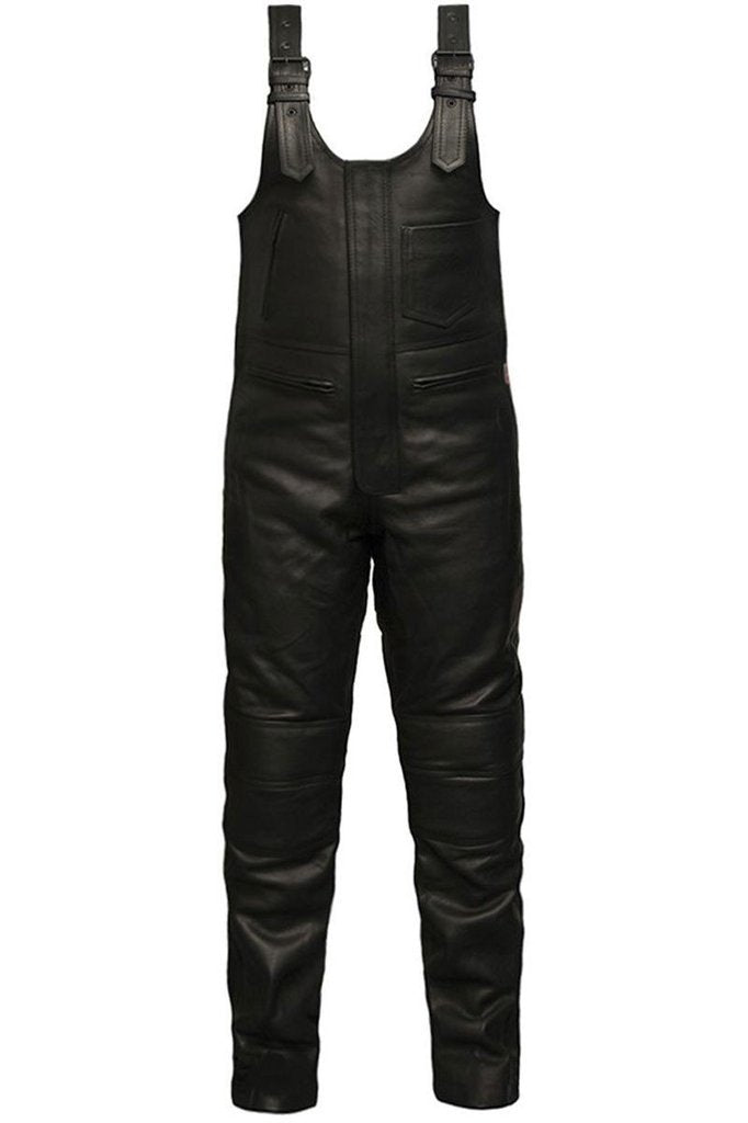 Bib n Brace Salopettes-Skintan Leather-Dark Fashion Clothing