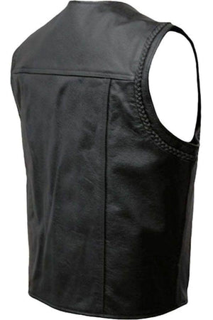 Biker Vest - Bobby-Skintan Leather-Dark Fashion Clothing