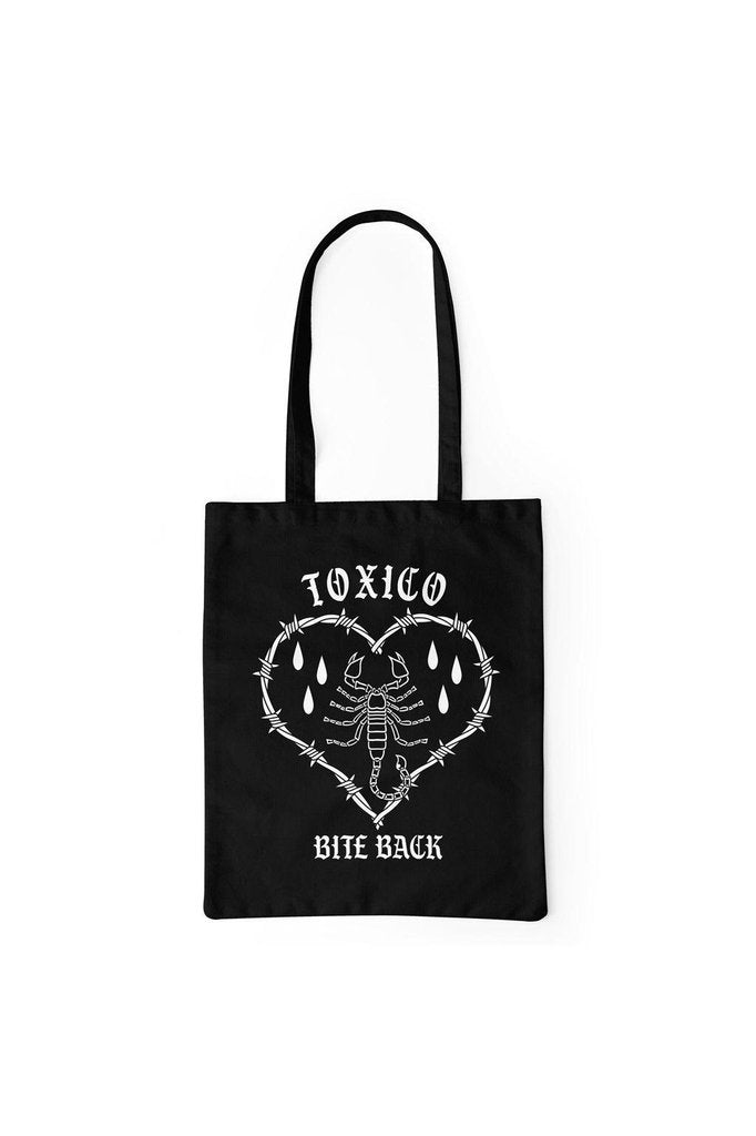 Bite Back Tote Bag-Toxico-Dark Fashion Clothing