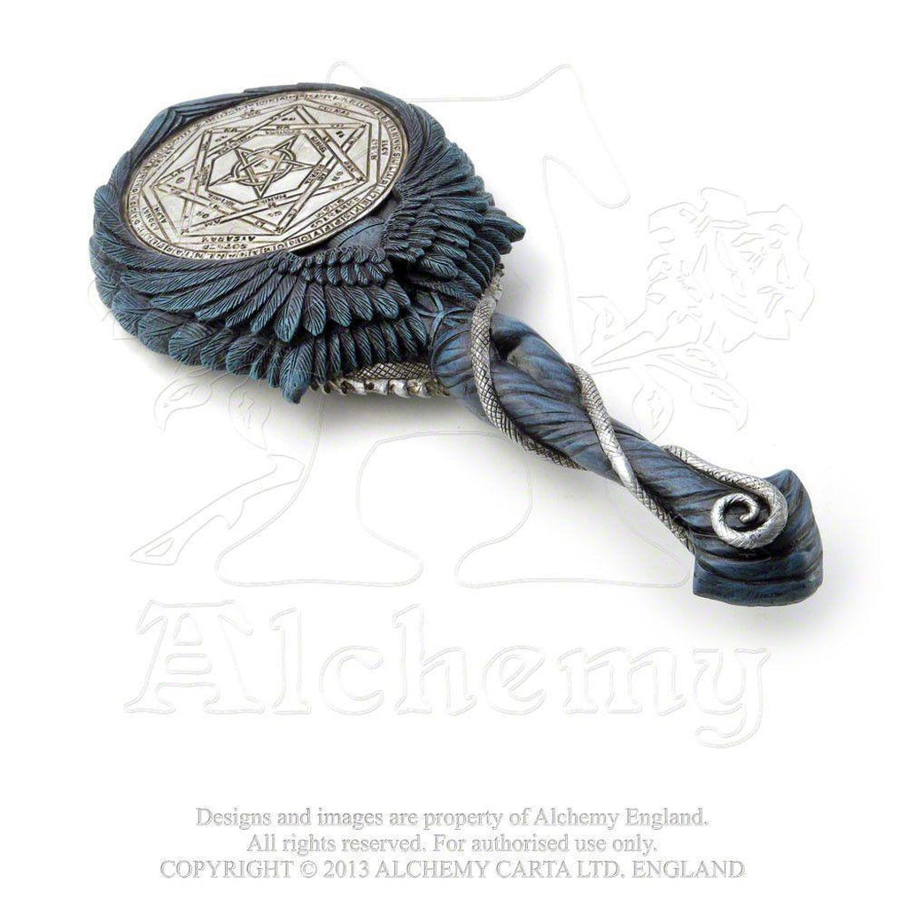 Black Angel Hand Mirror – Resin-Alchemy-Dark Fashion Clothing