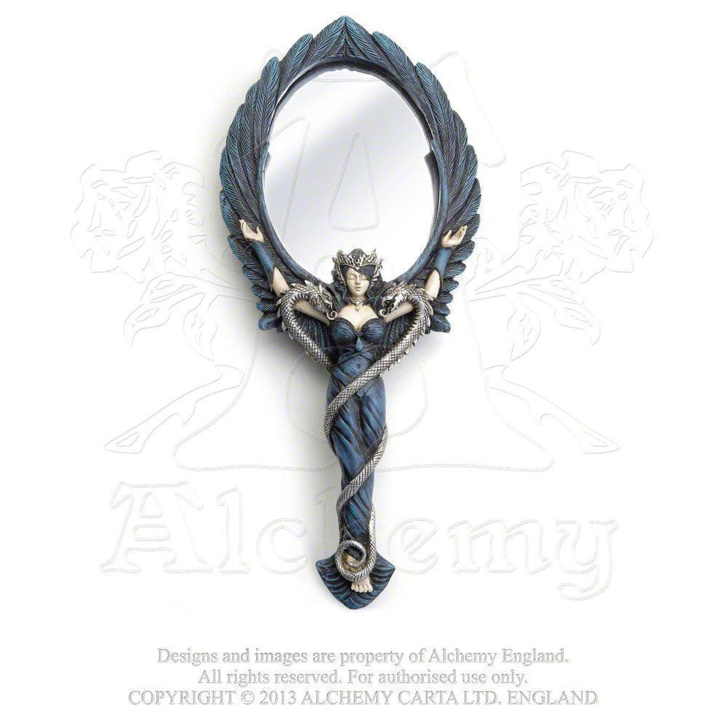 Black Angel Hand Mirror – Resin-Alchemy-Dark Fashion Clothing