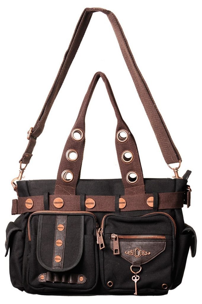 Black Brown Key Handbag-Banned-Dark Fashion Clothing