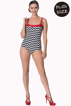 Black Coffee One Piece Swimsuit-Banned-Dark Fashion Clothing