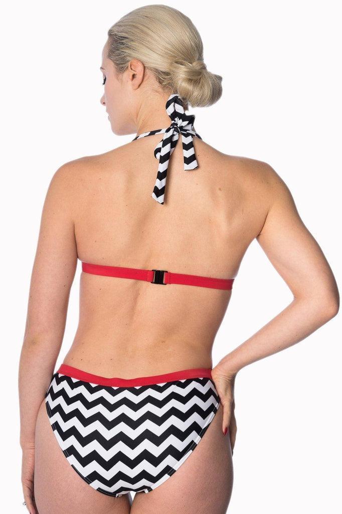 Black Coffee Two Piece Bikini Top-Banned-Dark Fashion Clothing