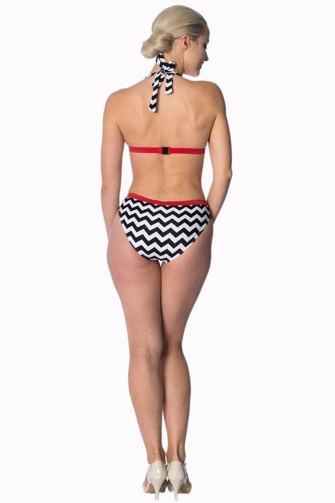 Black Coffee Two Piece Bikini Top-Banned-Dark Fashion Clothing