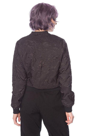 Black Lava Bomber Jacket-Banned-Dark Fashion Clothing