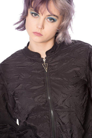 Black Lava Bomber Jacket-Banned-Dark Fashion Clothing