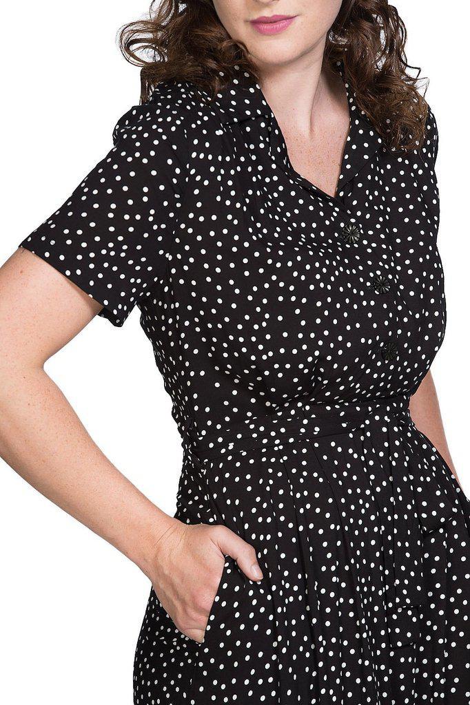Black Spot Dress-Banned-Dark Fashion Clothing